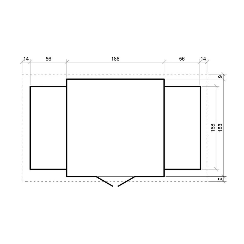 Timbela M391C casetta legno 312x200 cm 6 mq ad incastro