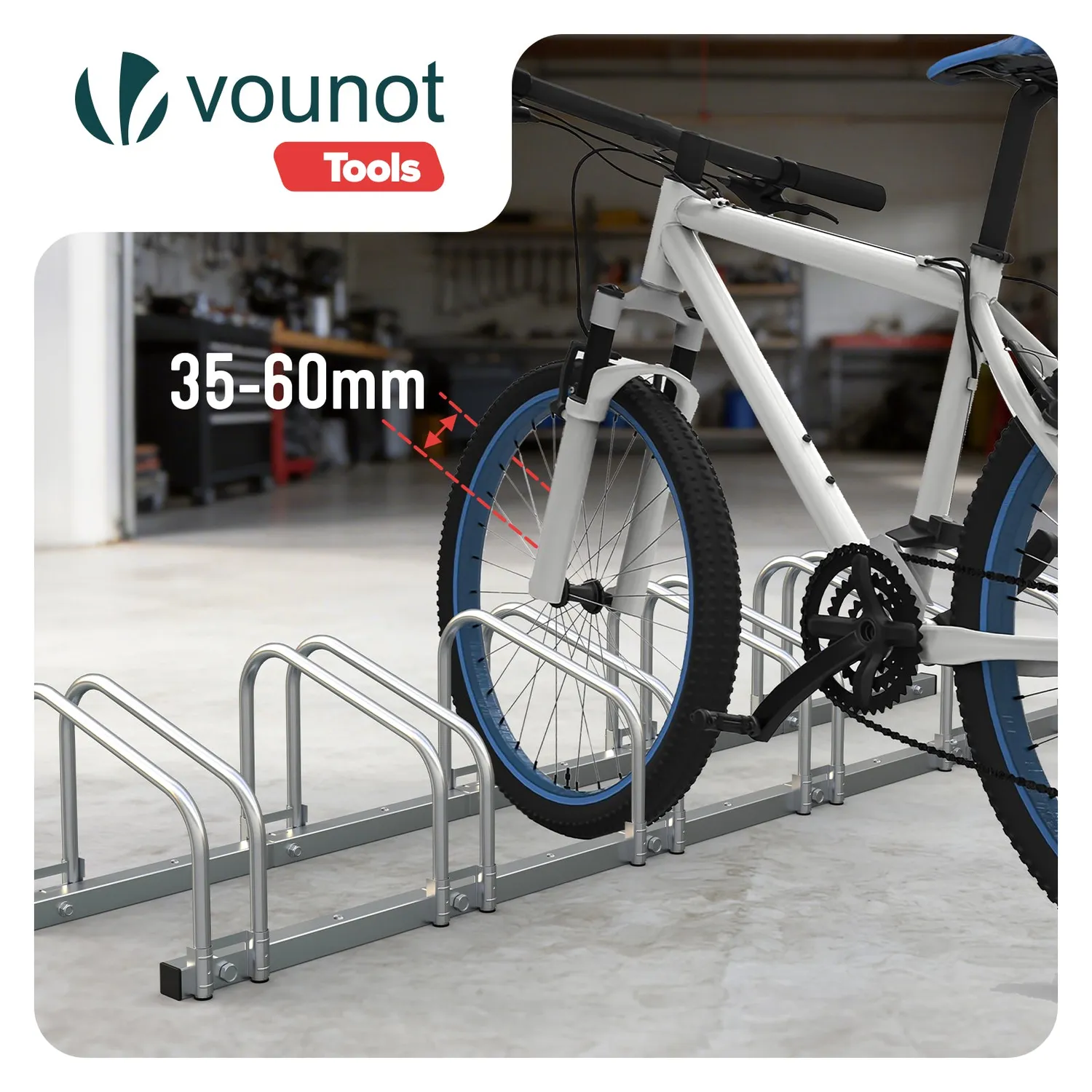 Vounot rastrelliera bici 6 posti portabici 160 cm metallo