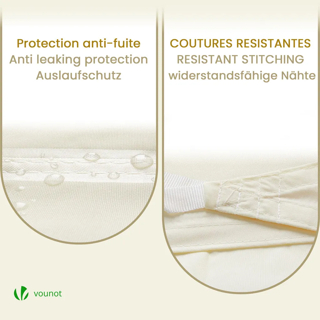 VOUNOT Vela Ombreggiante Rettangolare 3x5m Beige