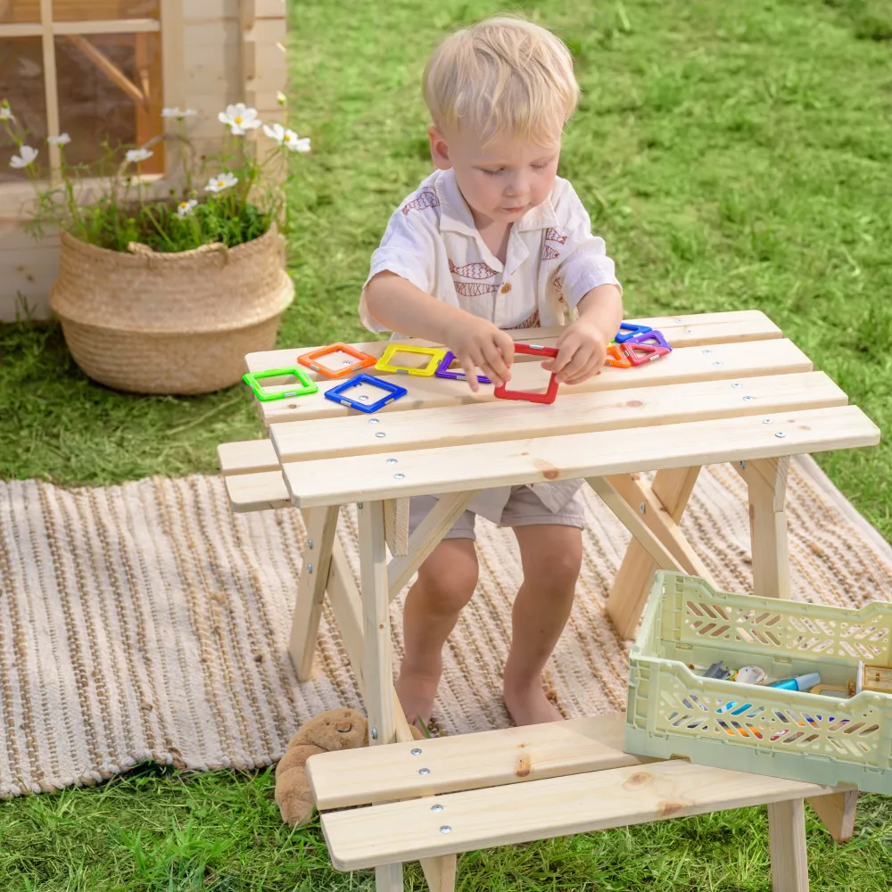 Timbela M012-1 Tavolo Bambini Legno da Esterno