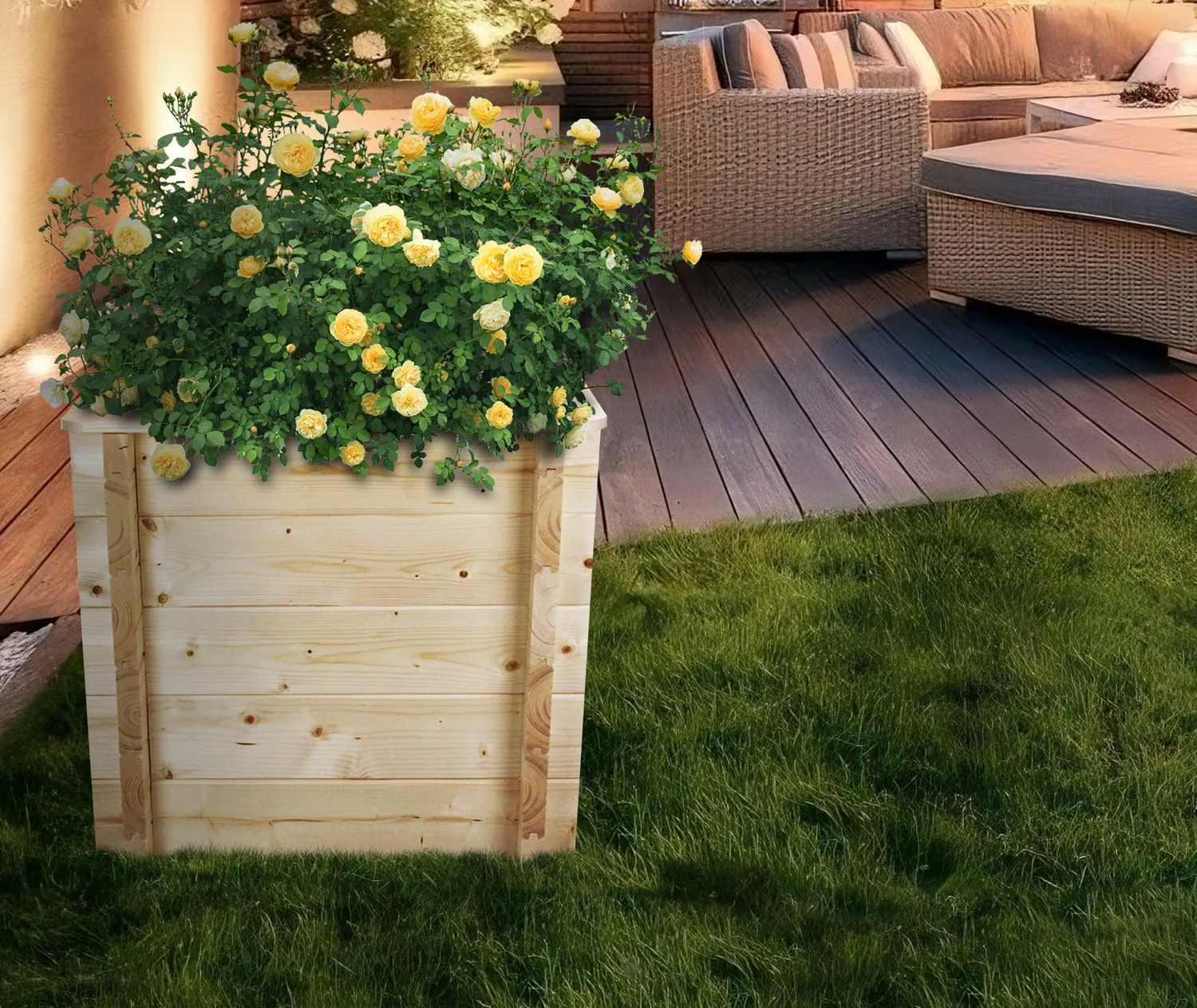 Timbela M611 fioriera legno 38x58x57 cm 28 mm