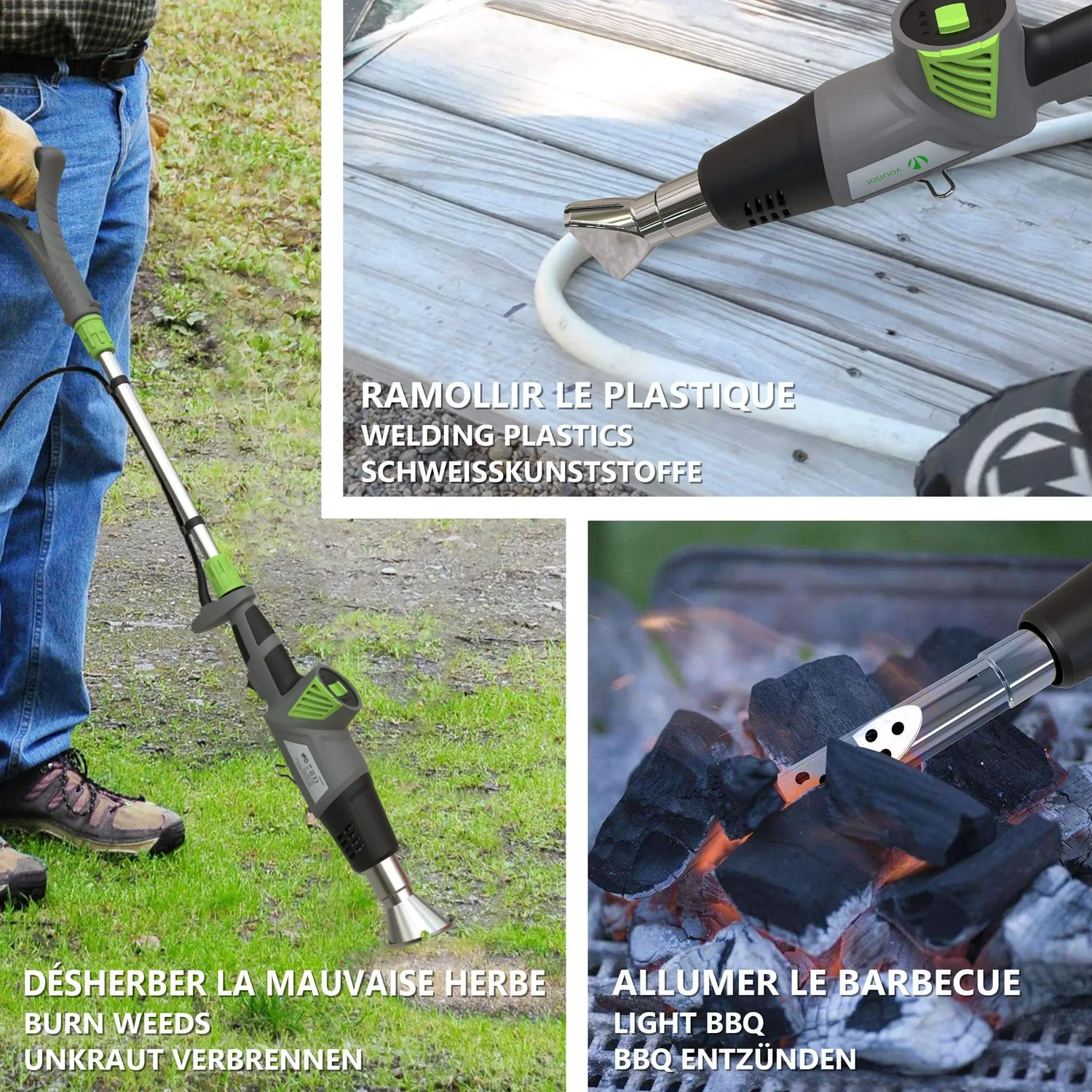 Vounot Diserbatore Elettrico 2000W Pistola Termica 5 Ugelli