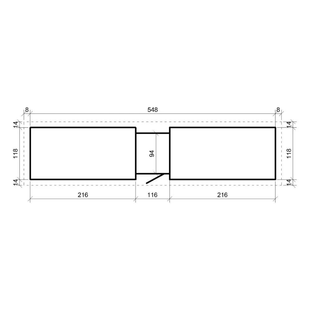 Timbela M206 legnaia legno 562x130 cm 7,38 mc