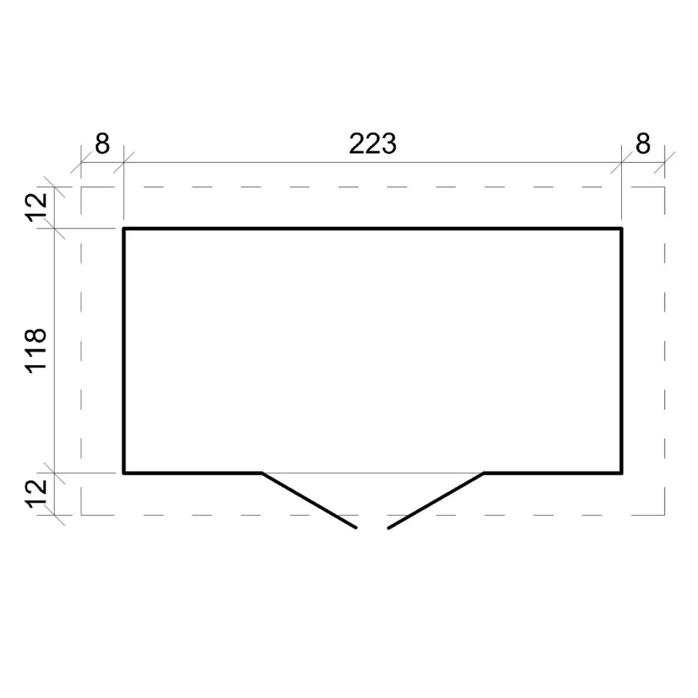 Timbela M310F1 Casetta Giardino Legno 235x130 con Serratura