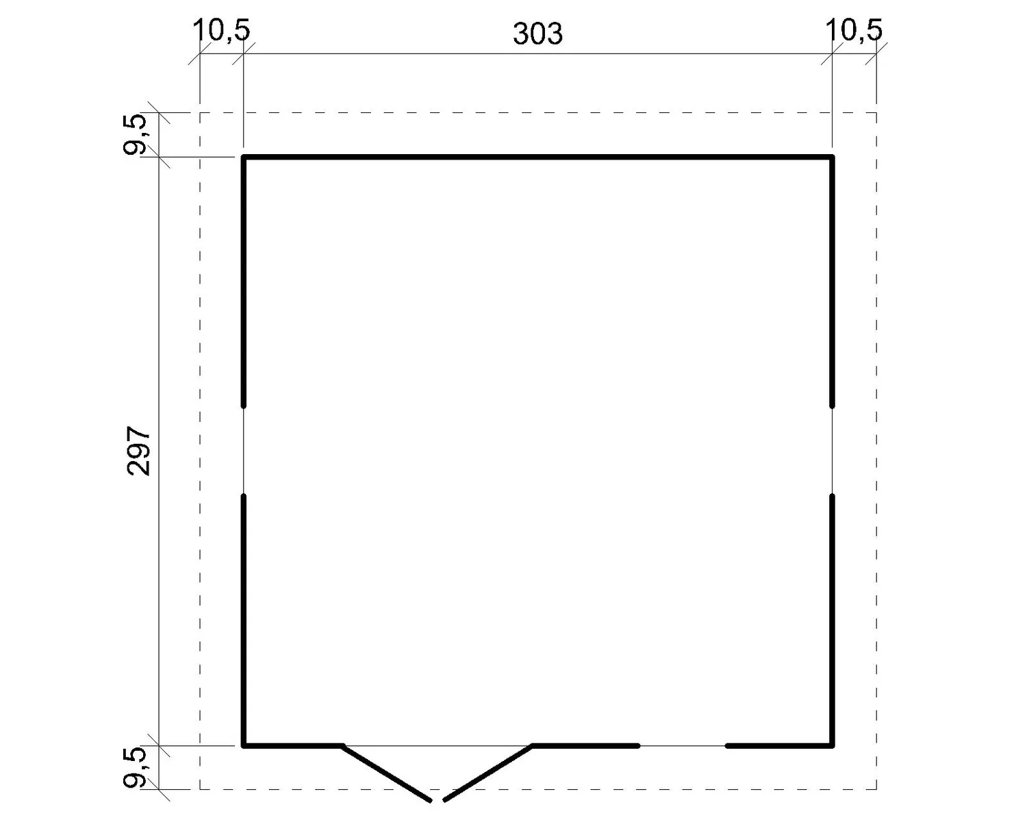 Timbela M335 casetta legno 303x297 cm 9 m²