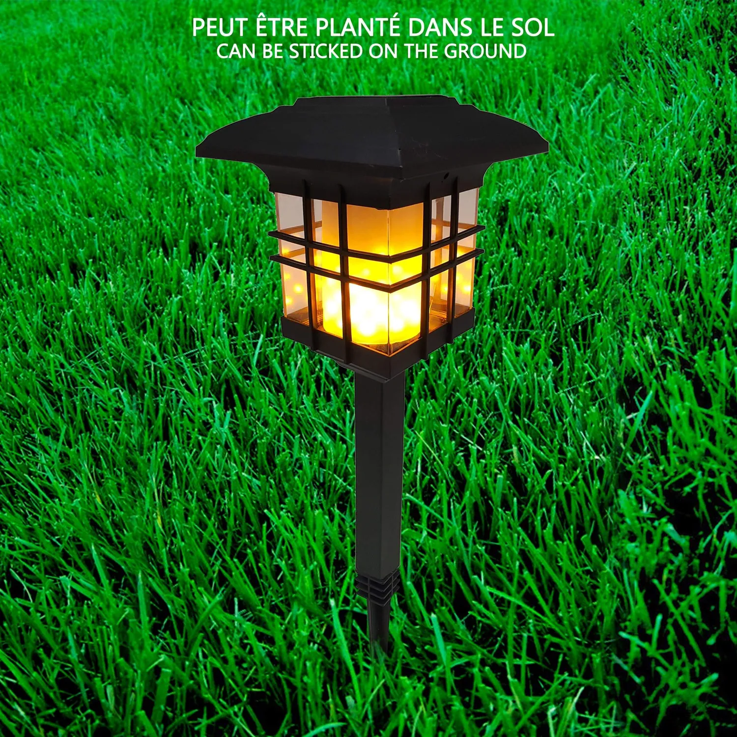 Vounot Lanterna Solare Effetto Fiamma IP65 con Picchetto