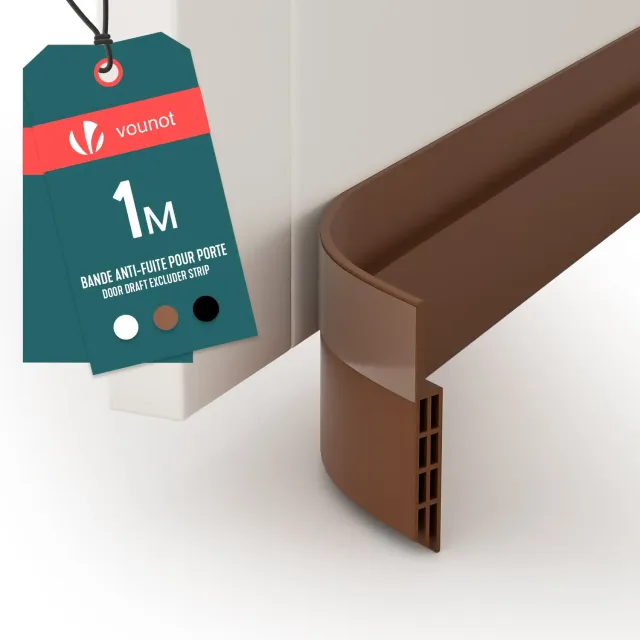 VOUNOT Paraspifferi porta 100 cm marrone in TPE