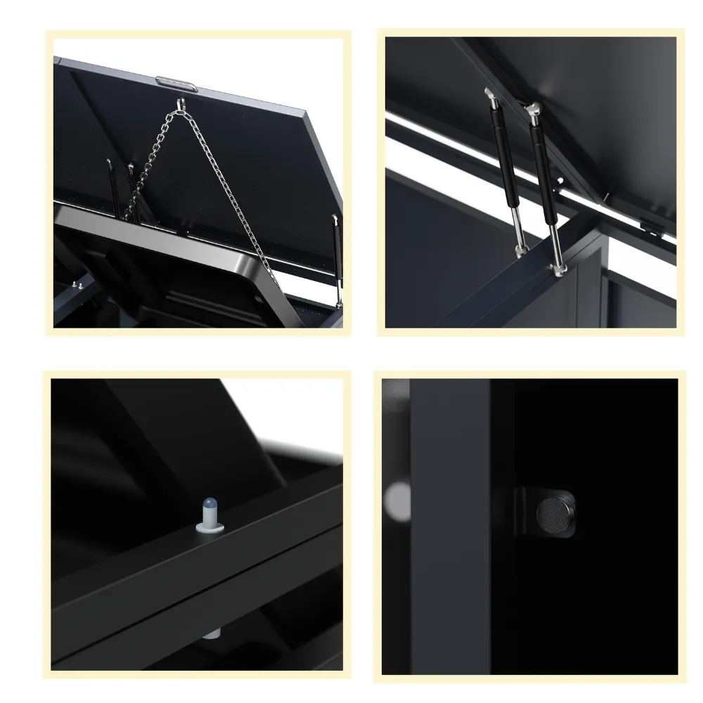Timbela M802-2K box copribidoni acciaio 2x240L antracite
