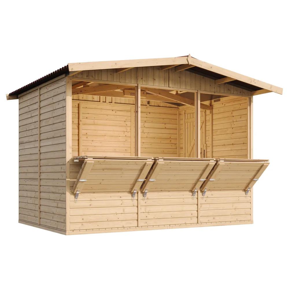 Timbela M150A chiosco legno 303x199 3 finestre