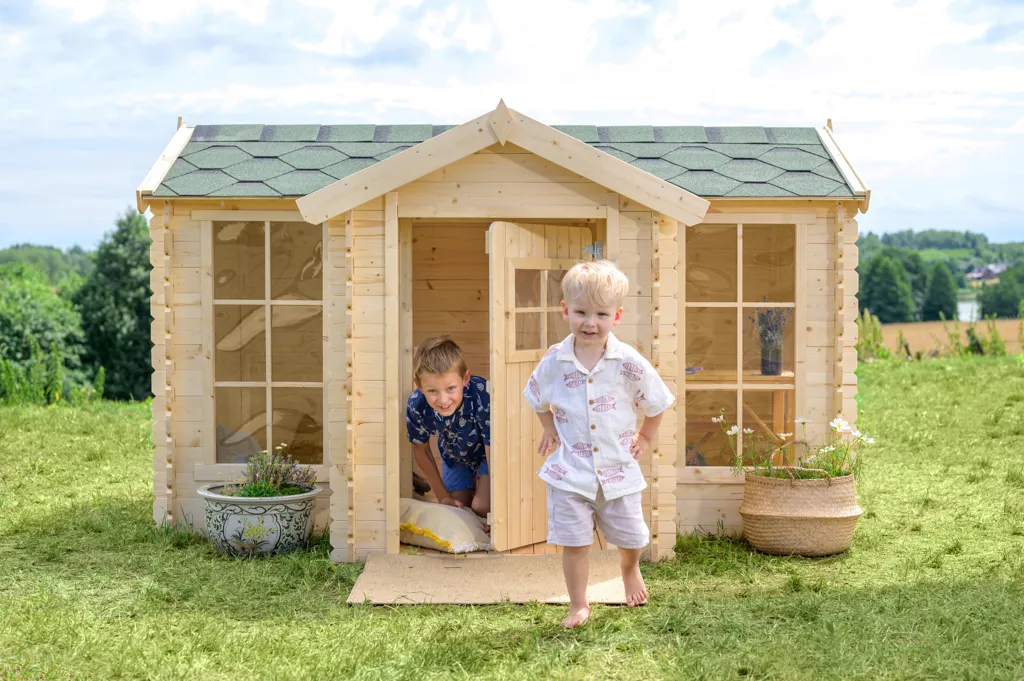 Timbela M520 casetta bambini legno 176x235 certificata
