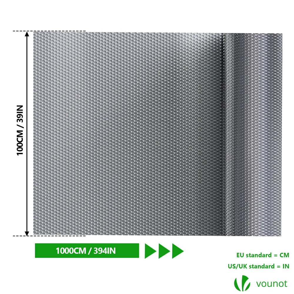 VOUNOT Isolante Termico Bolla Alluminio 1x10 m Riflettente