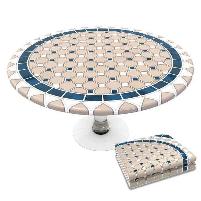 Vounot tovaglia rotonda PVC elastica ceramica 90-120 cm