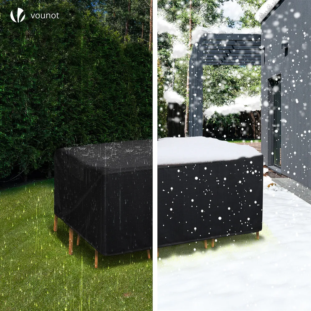 VOUNOT Telo mobili giardino 180x120x73 nero 420D