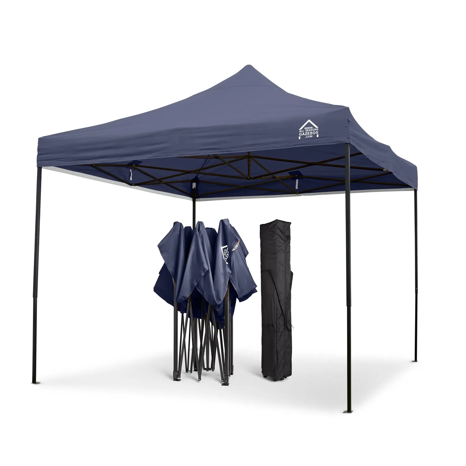 All Seasons Gazebos 3x3 m Gazebo con 4 Pareti Blu Navy