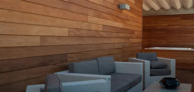 Progetto Esterno Woodwrap parete ventilata frassino