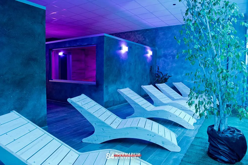 La Pratolina Casetta Cubo chaise longue abete wellness