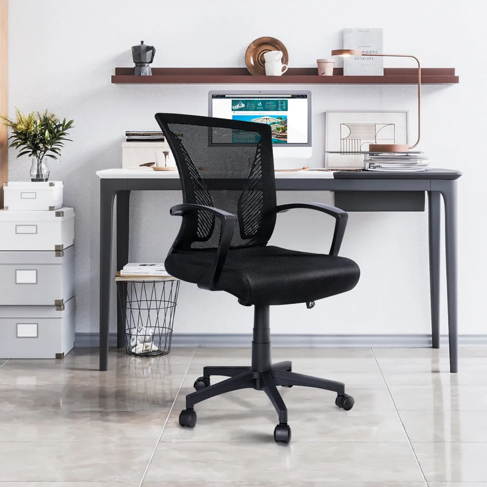 VOUNOT Sedia Ufficio Ergonomica Nera Rete Traspirante