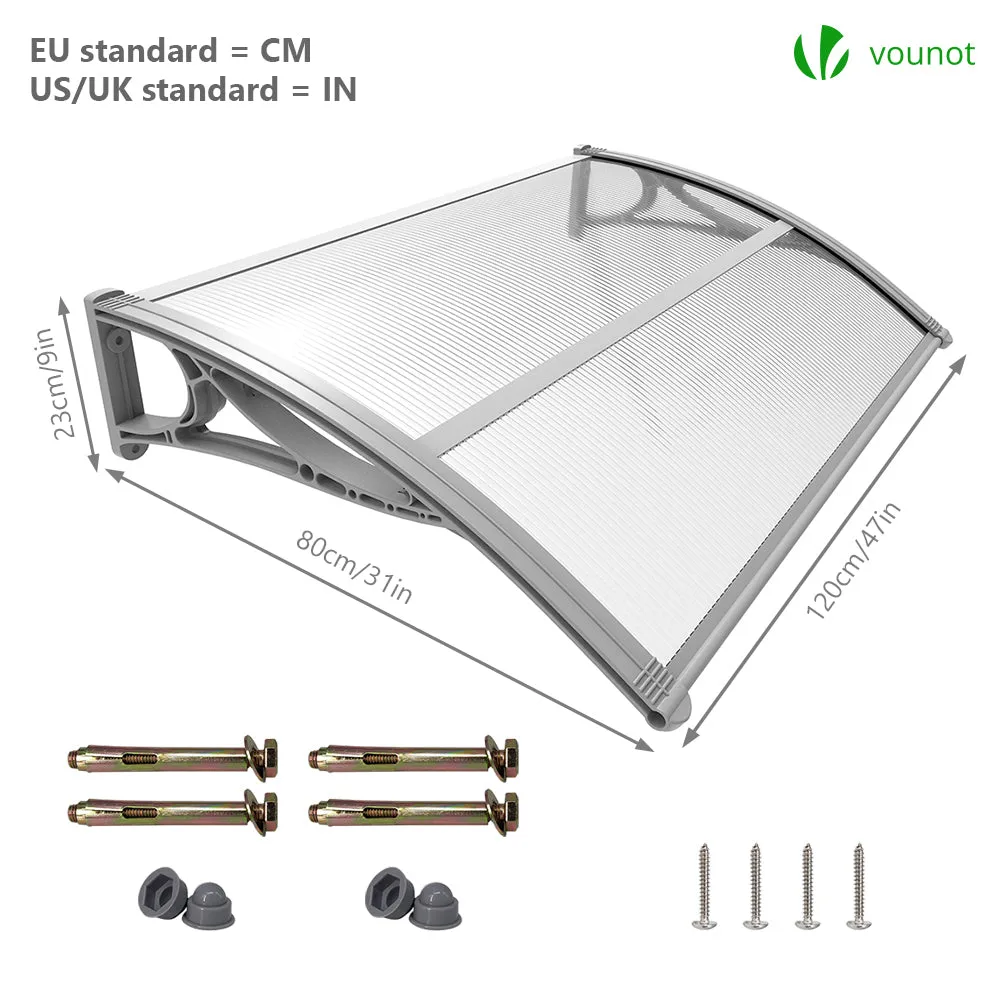 Vounot Pensilina Porta 120x80 cm Policarbonato Grigia