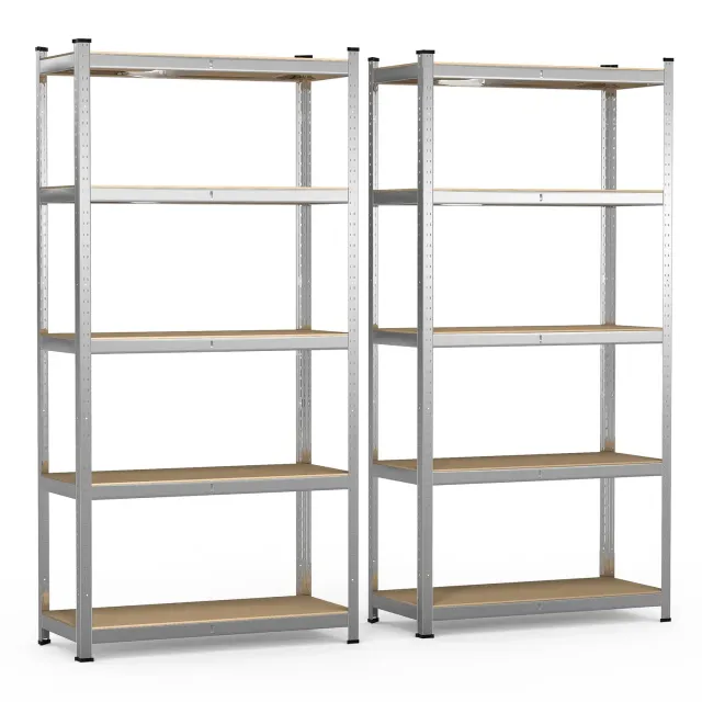 VOUNOT scaffale metallo 5 ripiani 90x40x180 set 2pz
