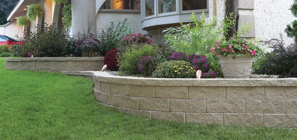 Progetto Esterno Hampton blocco muretto da giardino