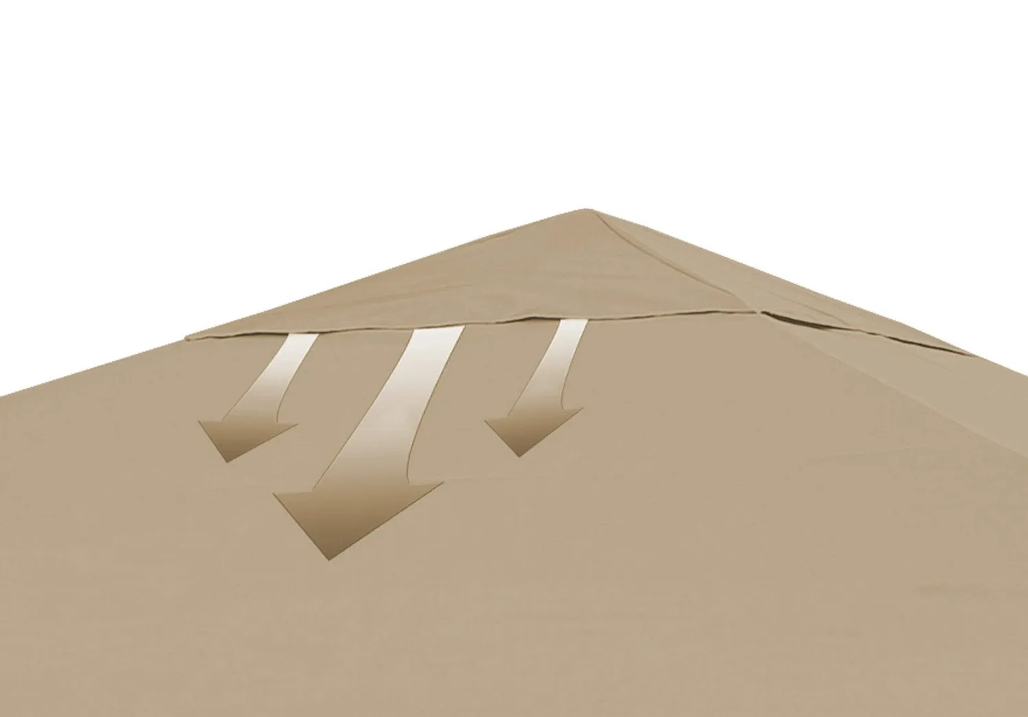 QUICK STAR Telo Ricambio Gazebo 3x3 Beige PVC