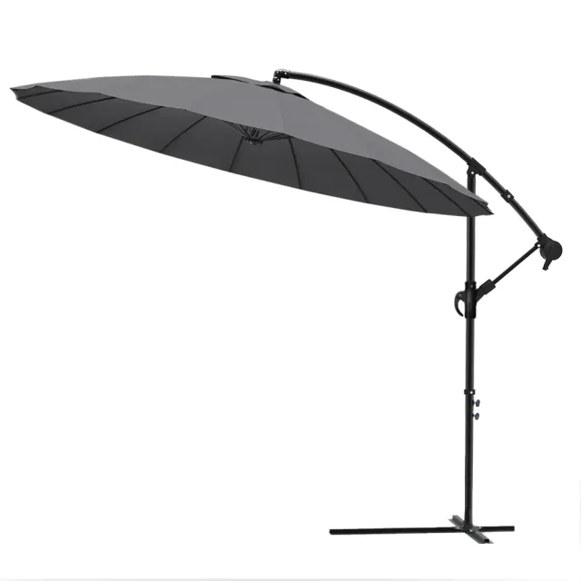 Vounot ombrellone decentrato 3 m grigio