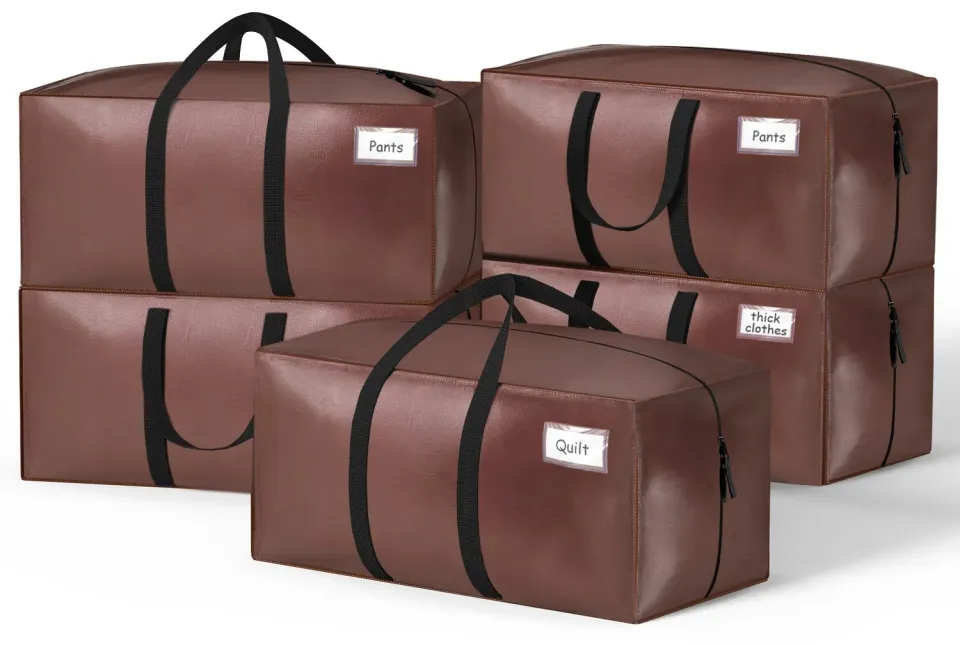 Vounot sacchi per trasloco 88L 5 pezzi marroni con cinghie