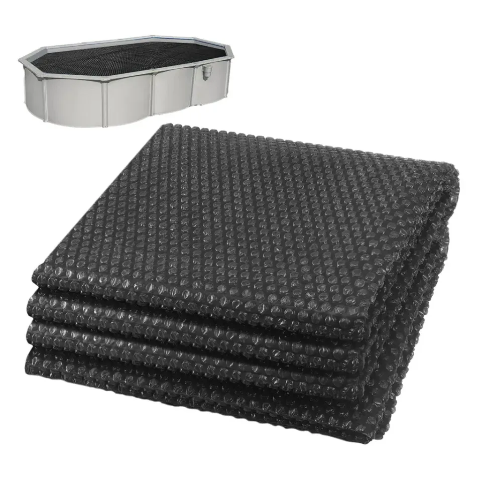 VOUNOT Telo termico piscina a bolle 600x400cm nero 120 micron