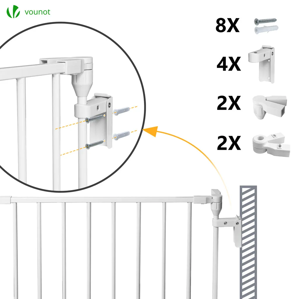 VOUNOT Barriera Sicurezza Camino 375cm 6 Pannelli Bianca