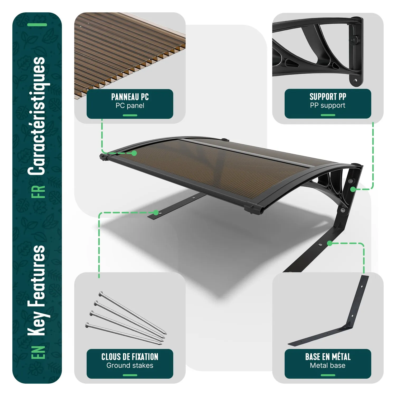 Vounot Garage Robot Rasaerba Tettoia Marrone 82x80 cm