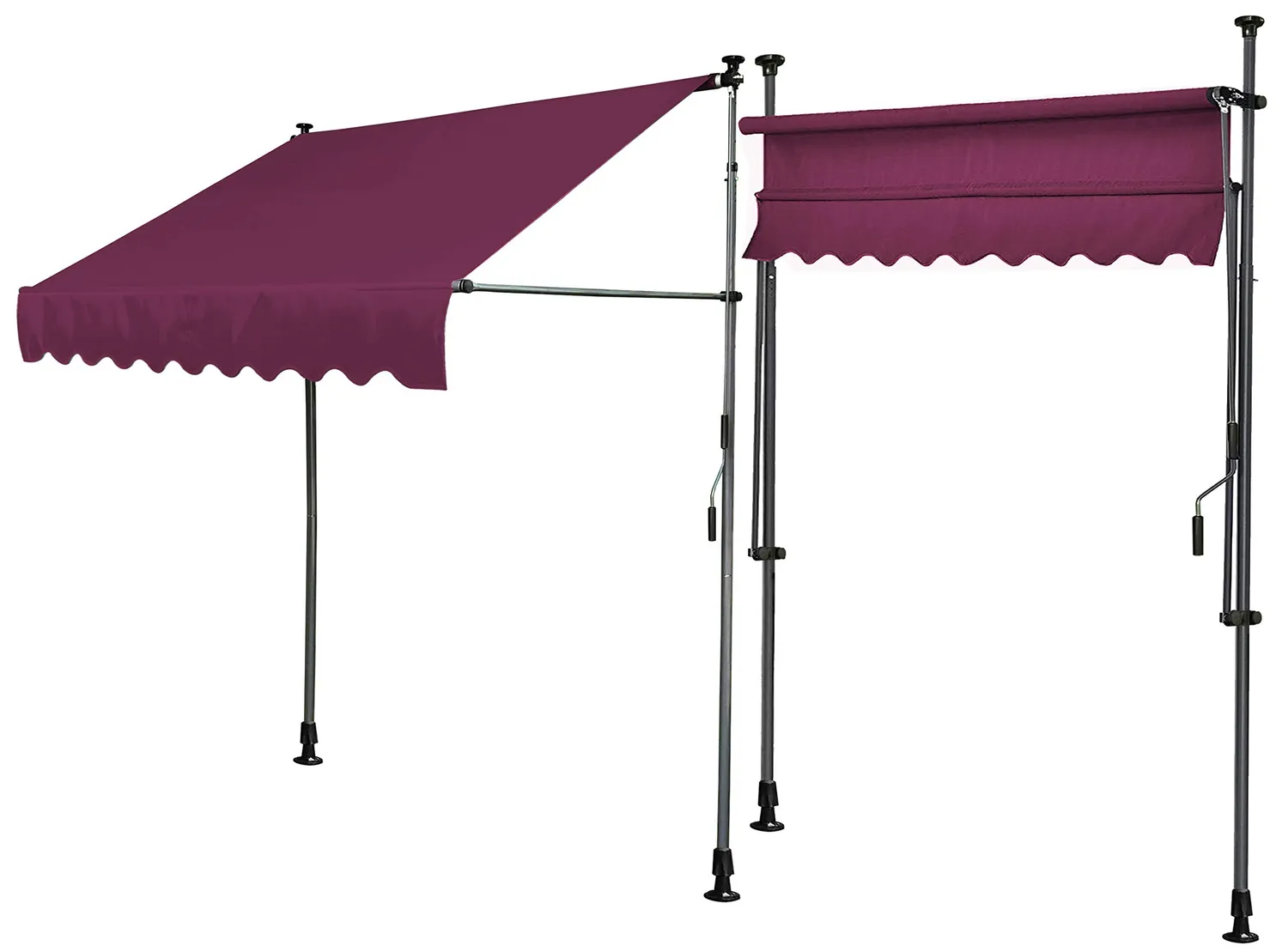 Quick Star tenda a morsetto 200x130 cm bordeaux senza fori
