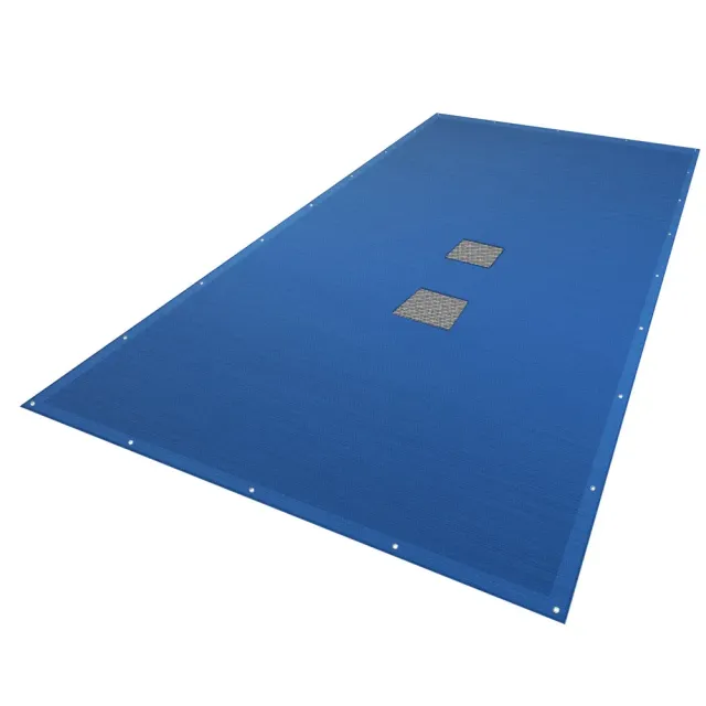 VOUNOT Telo Piscina Rettangolare 4x8m Blu in PE 160g