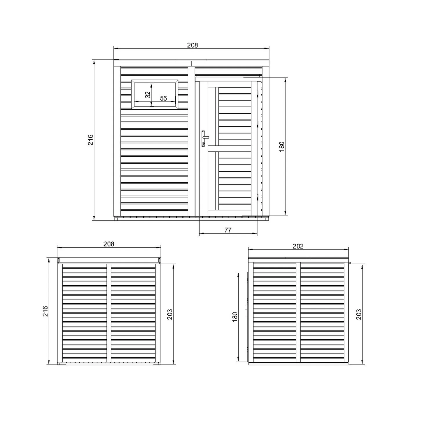 Timbela M325F1 casetta legno 208x205 cm 4,2 mq