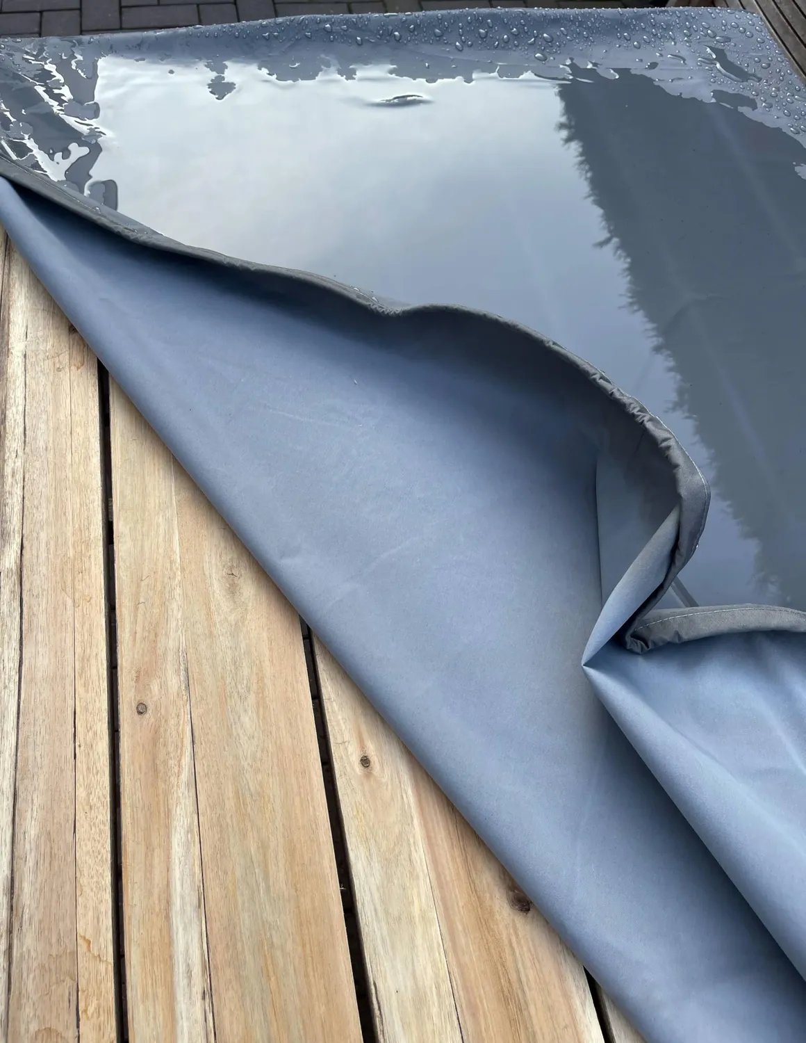 Quick Star copertura tavolo 160x90 cm grigia impermeabile