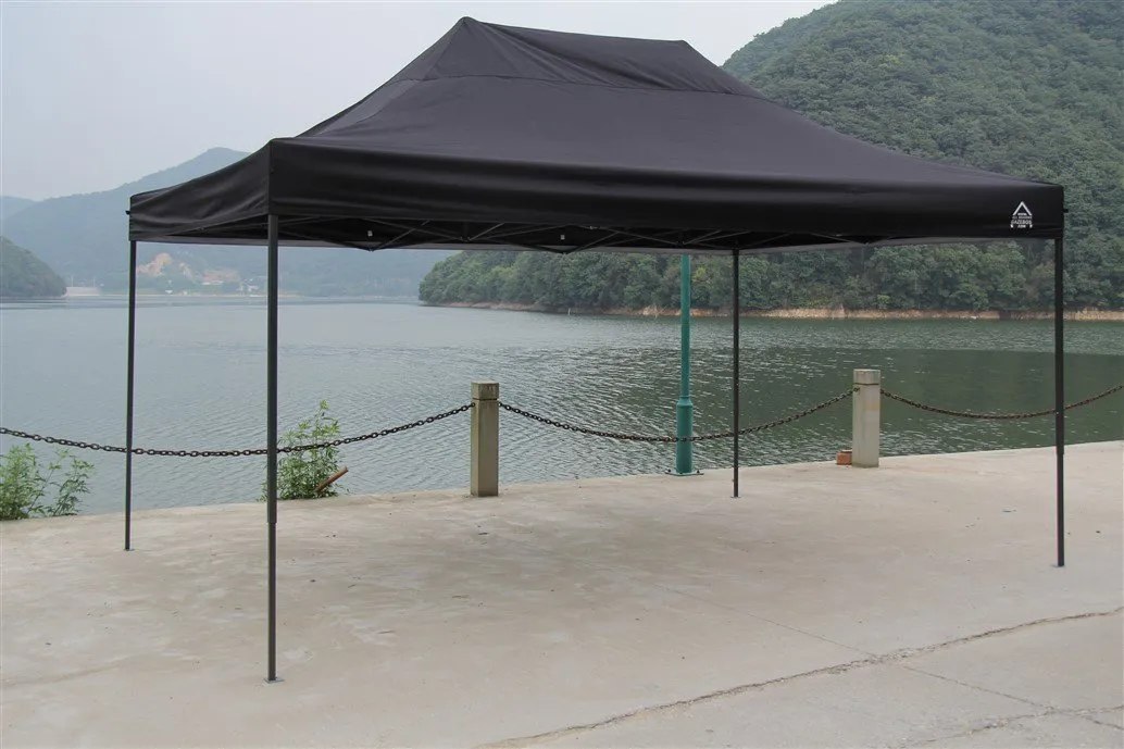 All Seasons Gazebos Robusto 3x4,5 m gazebo pieghevole nero impermeabile