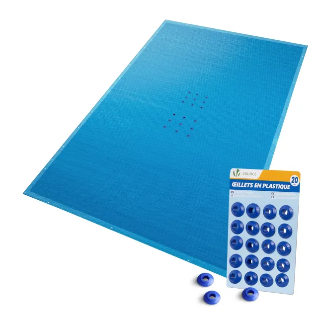 VOUNOT Copertura piscina rettangolare 6x12m blu 160g/m2