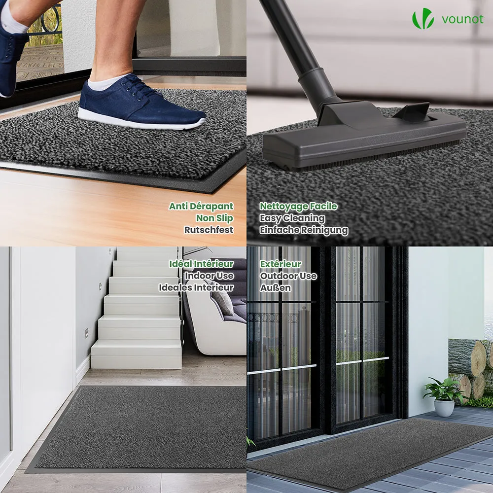 Vounot Zerbino Ingresso 90x150cm Grigio-Nero Antiscivolo