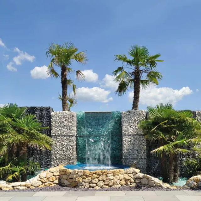 Progetto Esterno StoneBox gabbione pietra naturale resistente