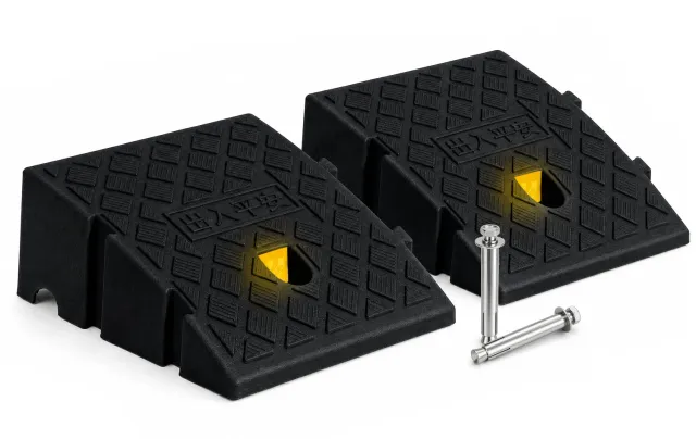 Vounot Rampa Marciapiede 25x27x11 cm Nera 2 Pezzi