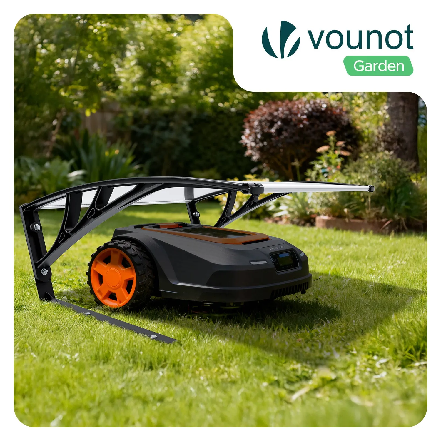 VOUNOT Garage robot tagliaerba 82x80x46 cm trasparente