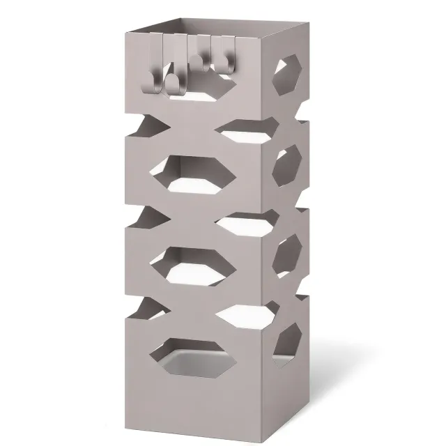 VOUNOT Portaombrelli metallo beige 15,5x43,5 cm