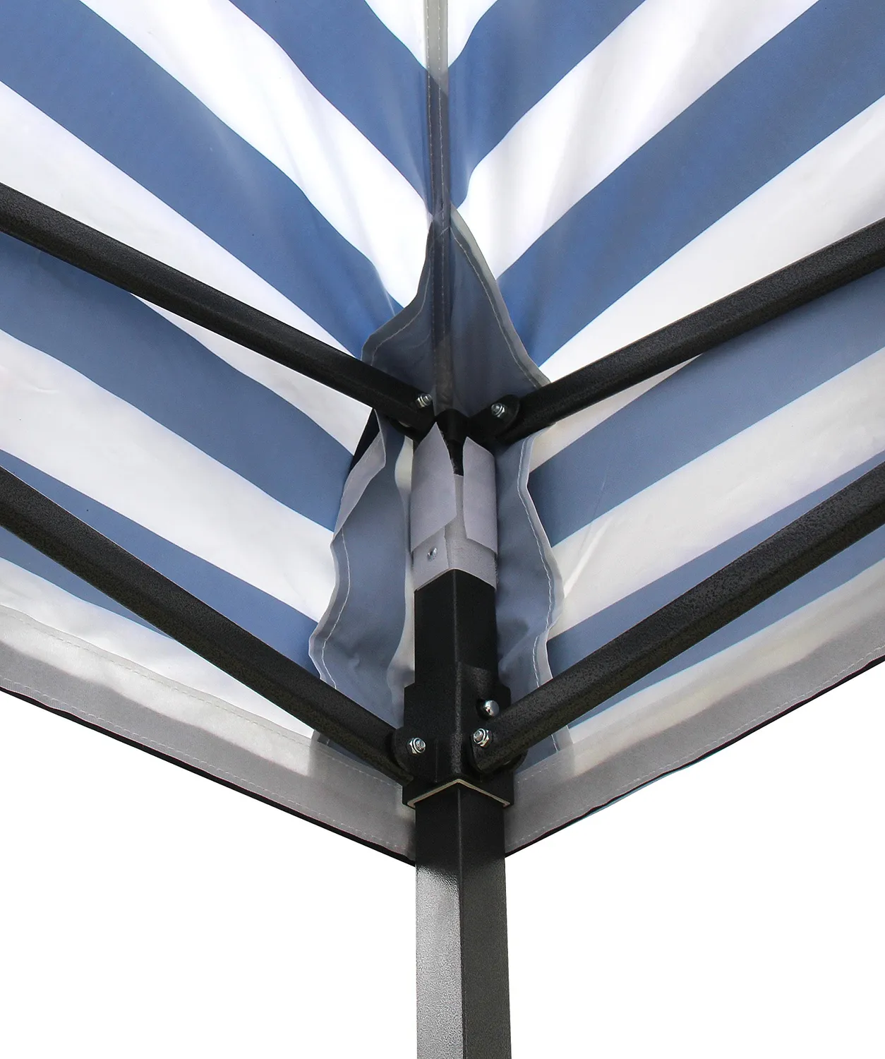 All Seasons Gazebos Robusto 2x2 m gazebo pieghevole strisce blu impermeabile
