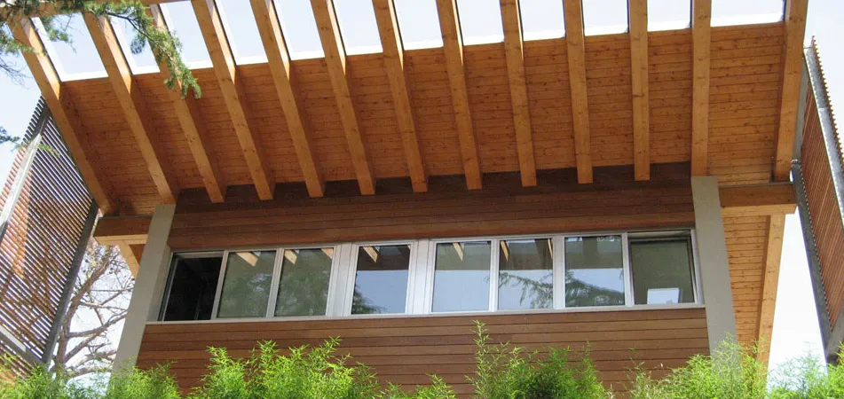 Progetto Esterno Listoni rivestimento legno parete ventilata