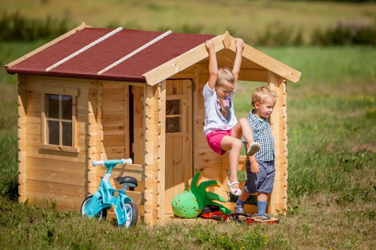 Timbela M501A casetta bambini legno 130x164 certificata