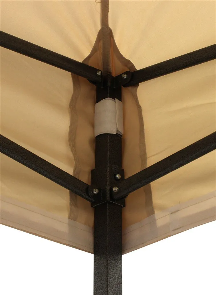 All Seasons Gazebos Robusto 3x3 m gazebo pieghevole beige impermeabile