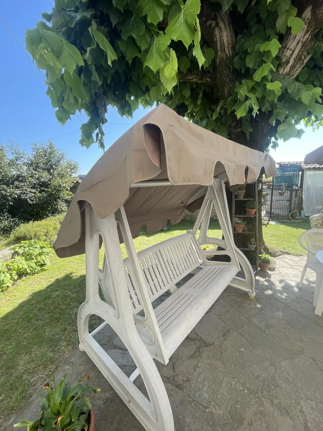 QUICK STAR telo dondolo 3 posti 200x145 cm beige UV50