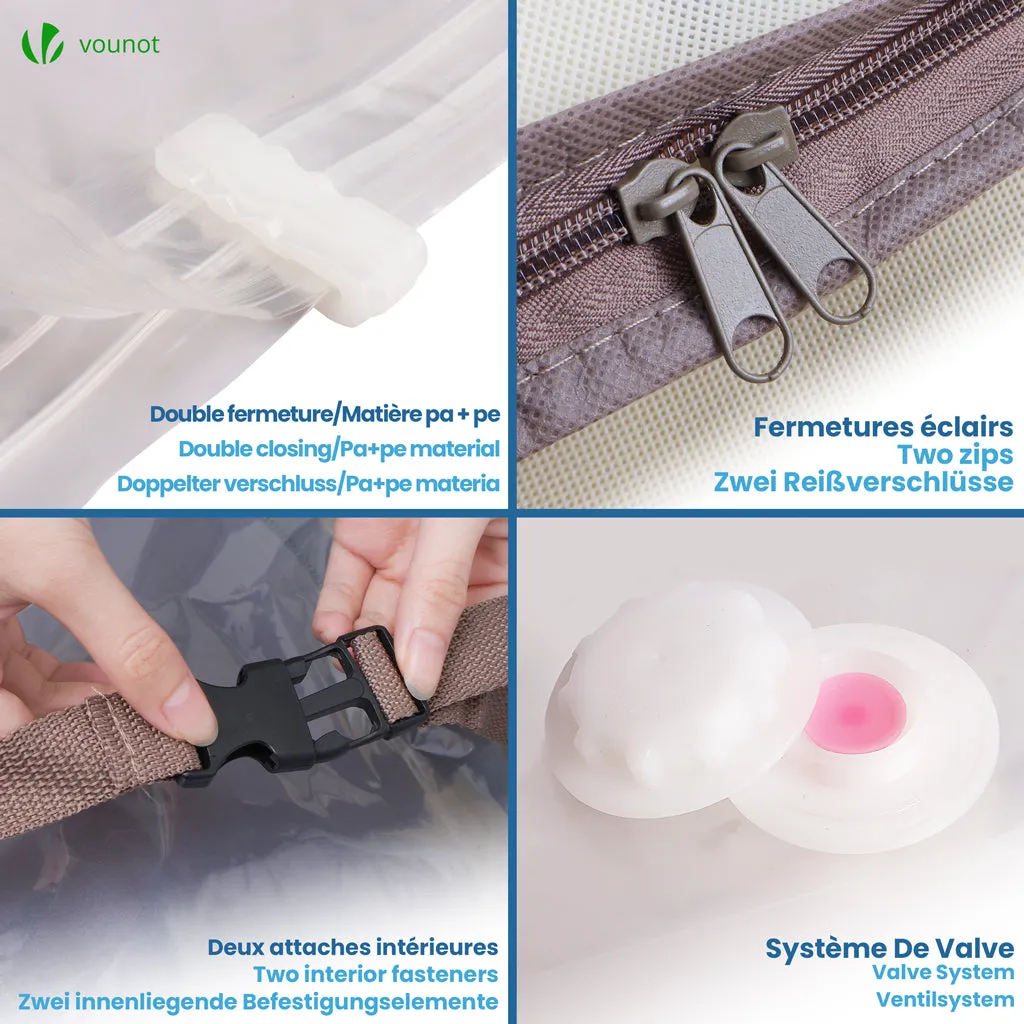 VOUNOT Set 5 Sacchi Sottovuoto Sottoletto con Pompa