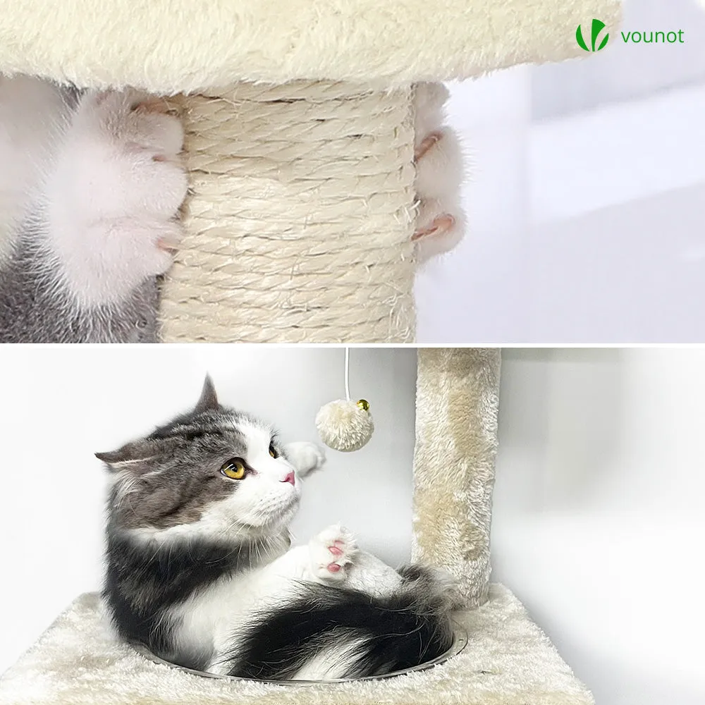 VOUNOT Albero tiragraffi gatto 138cm beige capsule