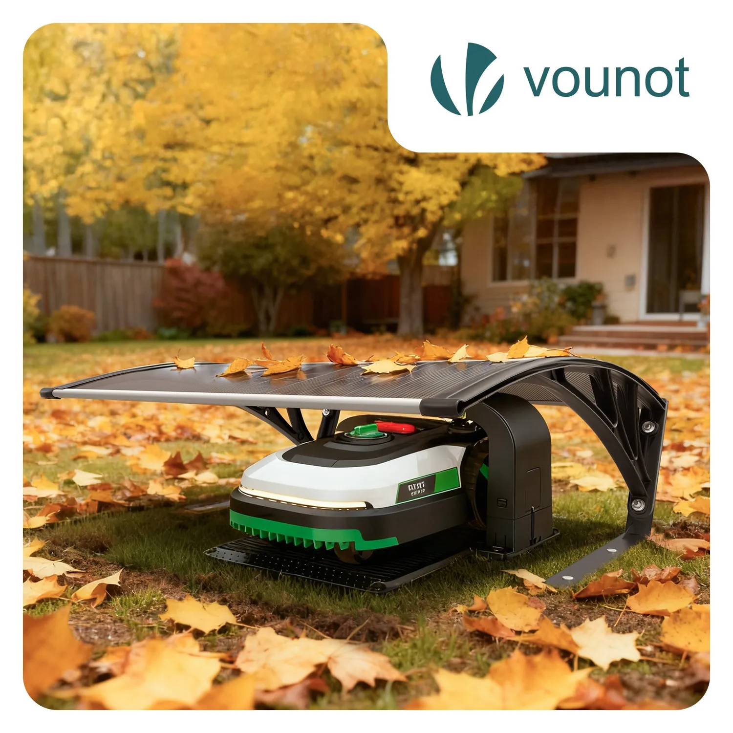 VOUNOT garage robot rasaerba 105x80x46cm marrone