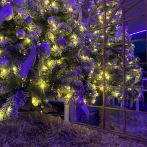 Giardini di Maggio Oxford albero di Natale innevato 180 cm con luci